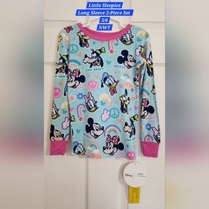 Little Sleepies Pink Mickey Mouse Clubhouse Long Sleeve Pajamas Set. Size 5/6